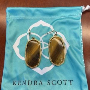 Kendra Scott Danielle earrings tigers eye stone